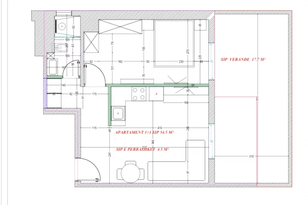 Shtepi ne shitje 1+1 ne Tirane - 190,000 Euro