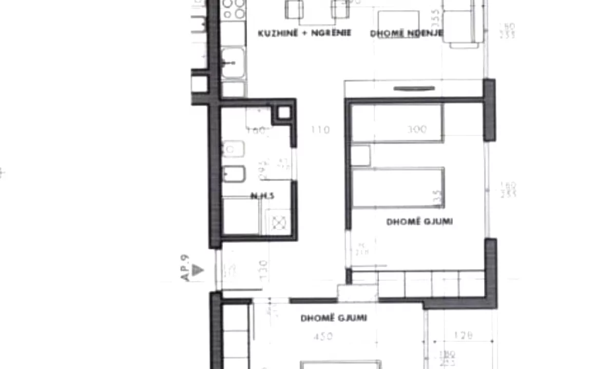 Shtepi ne shitje Apartament ne Tirane, 2+1, Mobilimi Bosh, pa mobiluar, Pagesa 135,320  Euro.