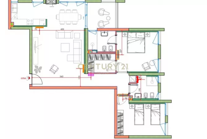 Apartment for rent in Tirana 2+1, Furnished