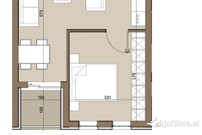 Shtepi ne shitje 1+1 ne Tirane - 47,000 Euro