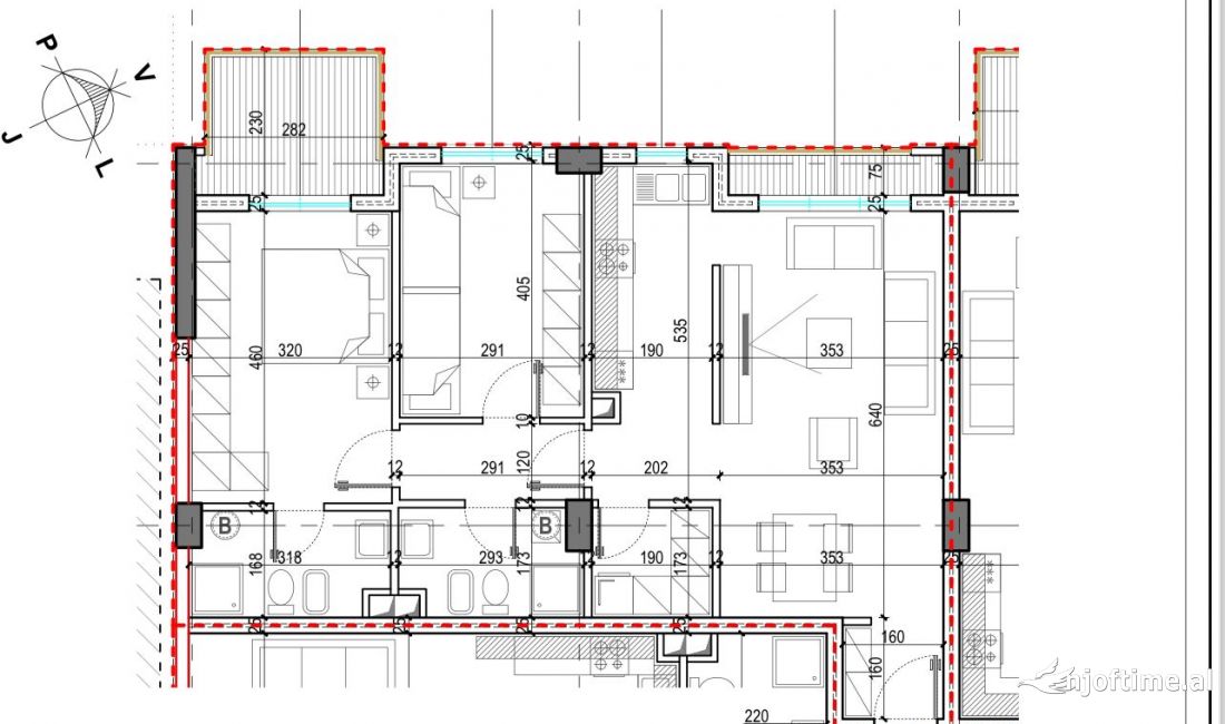 Shtepi ne shitje Apartament ne Tirane, 2+1, Mobilimi Bosh, pa mobiluar, Pagesa 180,600  Euro.