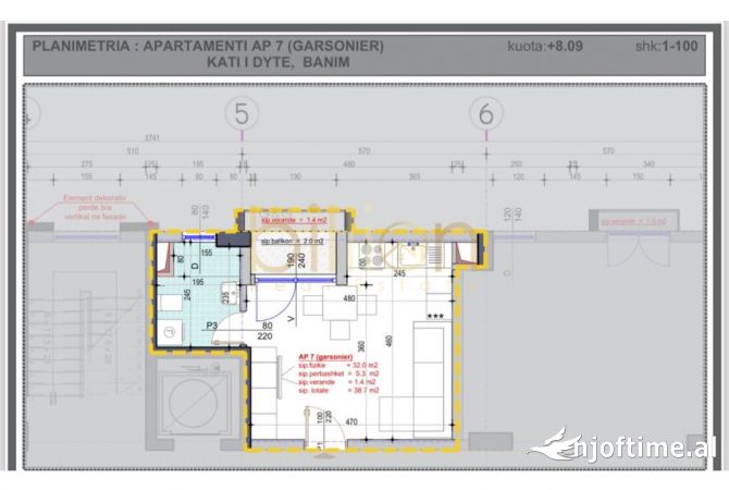 Shtepi ne shitje Garsoniere ne Tirane - 37,900 Euro