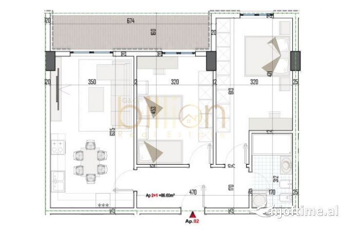 Shtepi ne shitje 2+1 ne Tirane - 124,875 Euro