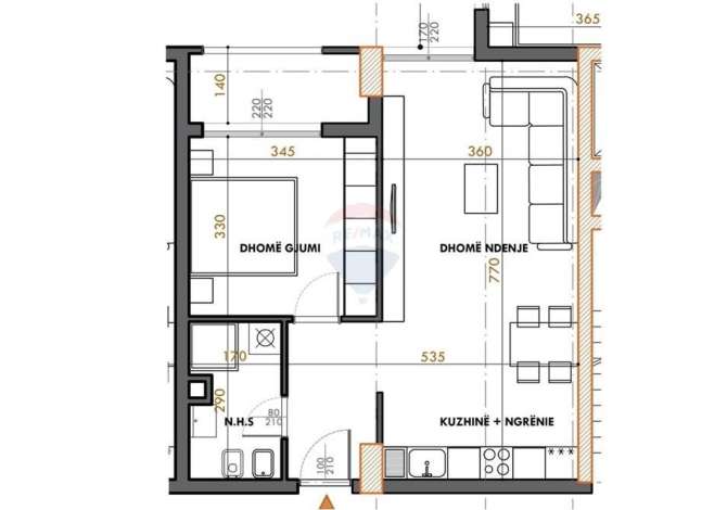 Shtepi ne shitje 1+1 ne Tirane - 92,430 Euro