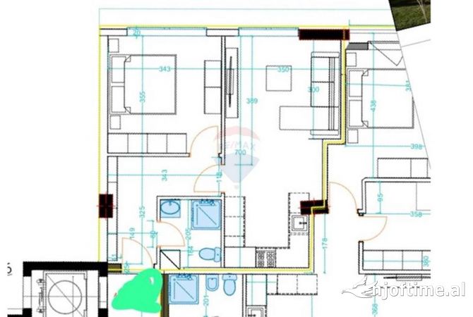 Shtepi ne shitje Apartament ne Tirane, 1+1, Mobilimi Bosh, pa mobiluar, Pagesa 120,000  Euro.