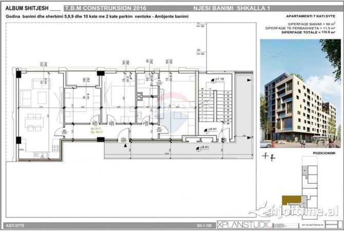 Shtepi ne shitje 2+1 ne Tirane - 244,200 Euro