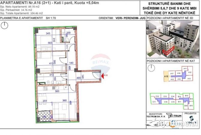 Shtepi ne shitje 2+1 ne Tirane - 188,000 Euro
