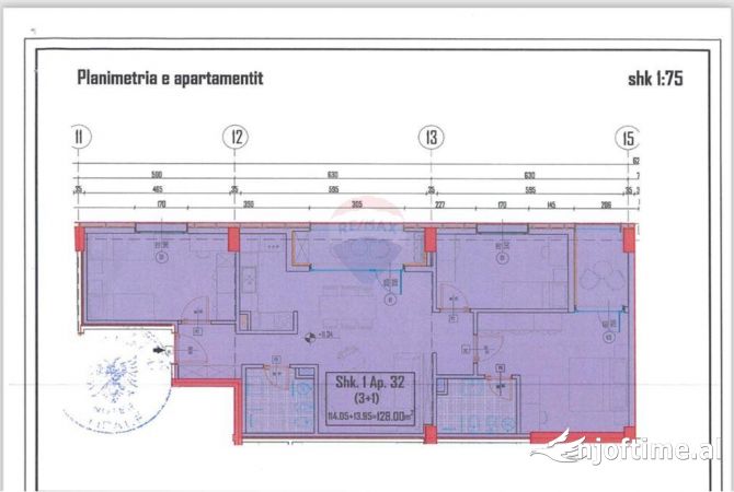 Shtepi ne shitje Apartament ne Tirane, 3+1, Mobilimi Bosh, pa mobiluar, Pagesa 169,000  Euro.