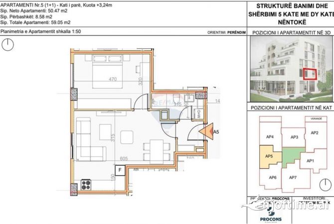 Shtepi ne shitje 2+1 ne Tirane - 115,000 Euro