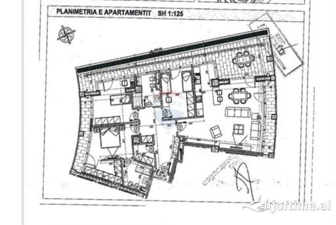 Shtepi ne shitje Apartament ne Tirane, 3+1, Mobilimi Bosh, pa mobiluar, Pagesa 690,000  Euro.