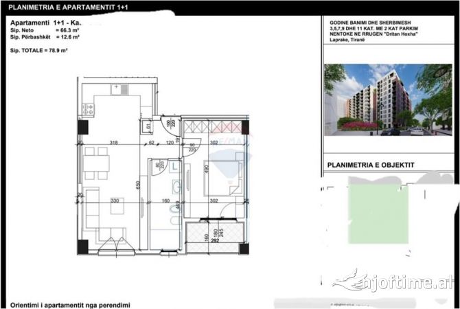 Shtepi ne shitje 1+1 ne Tirane - 122,300 Euro