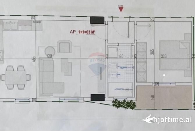 Shtepi ne shitje 1+1 ne Tirane - 86,000 Euro