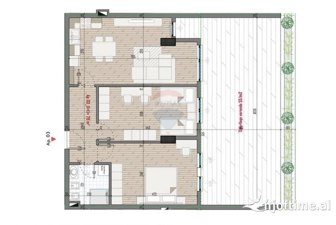 Shtepi ne shitje 2+1 ne Tirane - 109,000 Euro