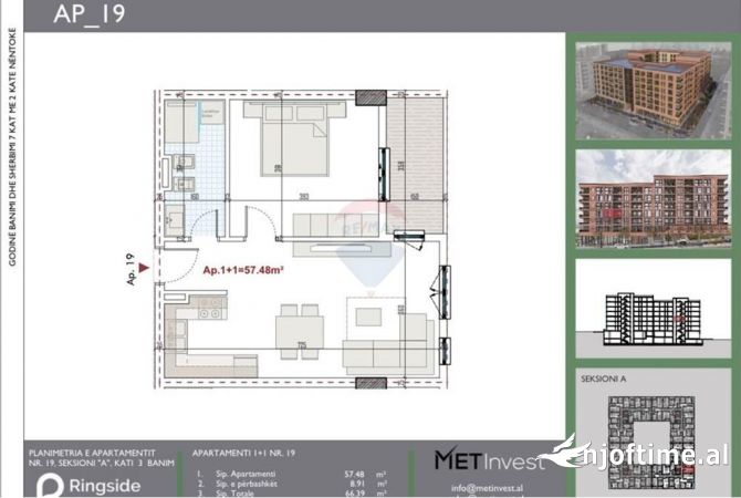 Shtepi ne shitje 1+1 ne Tirane - 59,700 Euro