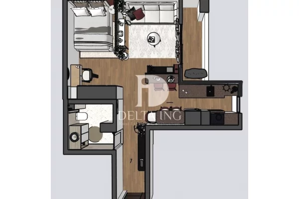 Apartment for sale in Tirana 1+1, Furnished