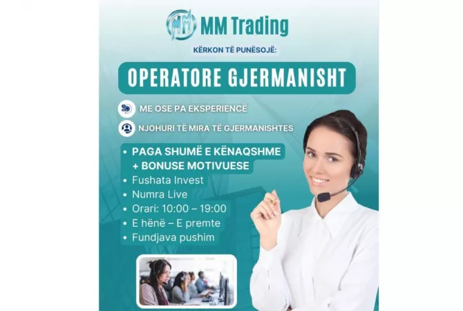 Njoftime Pune Operatore në gjuhën gjermane