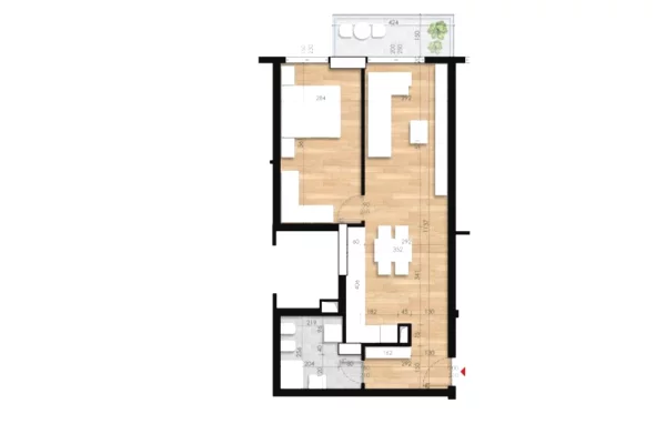 Shtepi ne shitje 1+1 ne Tirane - 128,000 Euro