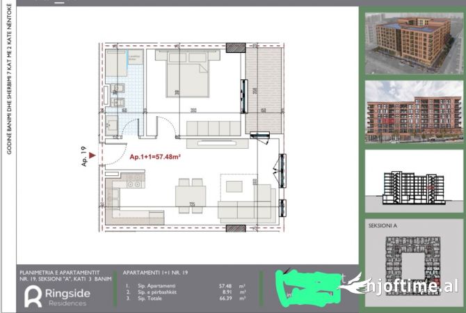 House for Sale 1+1 in Tirana - 59,700 Euro
