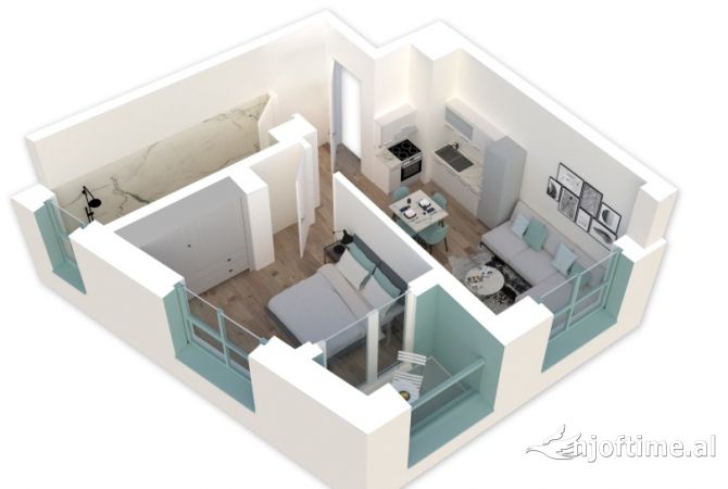 Shtepi ne shitje 1+1 ne Tirane - 77,000 Euro