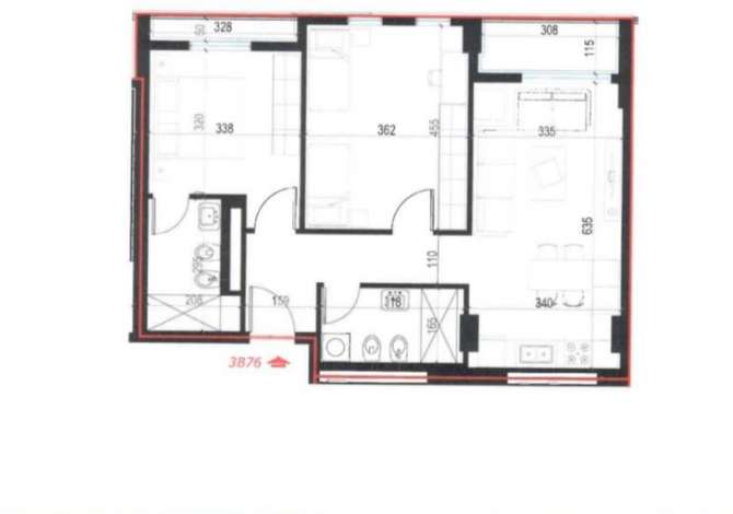 Shtepi ne shitje 2+1 ne Tirane - 94,109 Euro