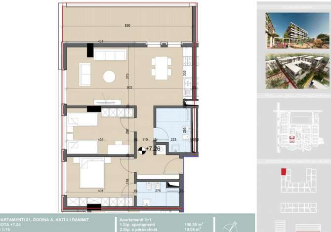 Shtepi ne shitje 2+1 ne Tirane - 108,243 Euro