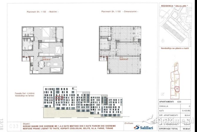 Shtepi ne shitje 2+1 ne Tirane - 183,300 Euro