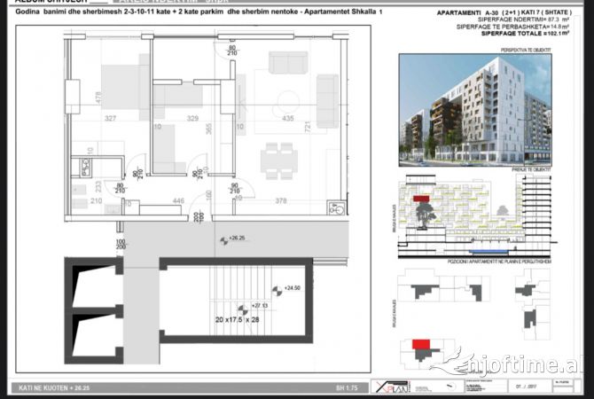Shtepi ne shitje Apartament ne Tirane, 2+1, Mobilimi Bosh, pa mobiluar, Pagesa 255,000  Euro.