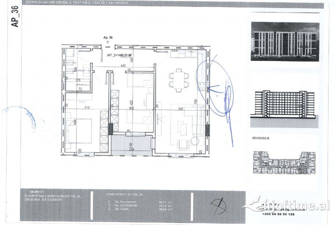 Shtepi ne shitje 2+1 ne Tirane - 63,947 Euro