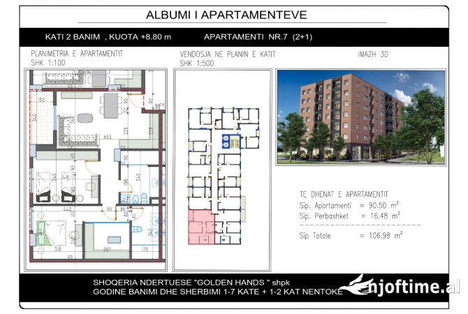 Shtepi ne shitje 2+1 ne Tirane - 106,981 Euro