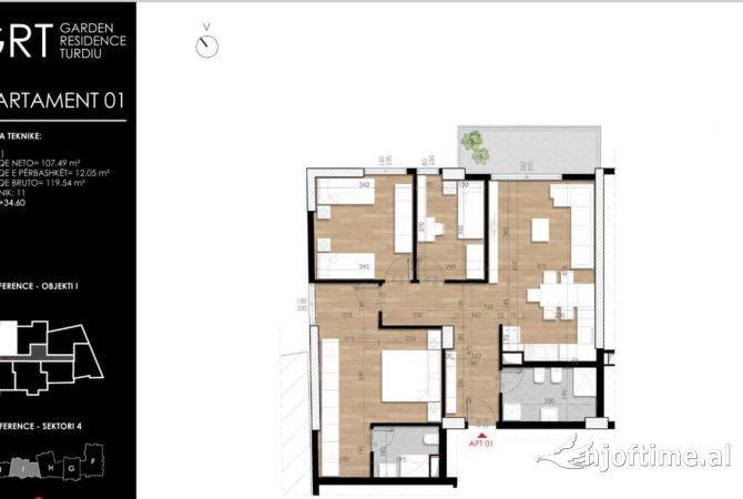 Shtepi ne shitje 3+1 ne Tirane - 191,264 Euro