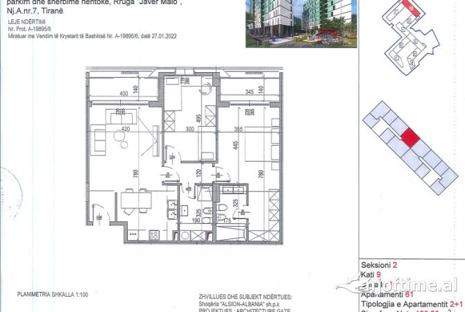Shtepi ne shitje 2+1 ne Tirane - 199,215 Euro