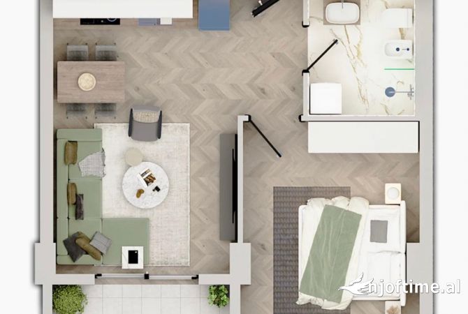 Shtepi ne shitje 1+1 ne Tirane - 62,900 Euro