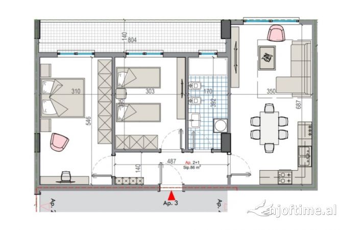 House for Sale 2+1 in Tirana - 68,000 Euro