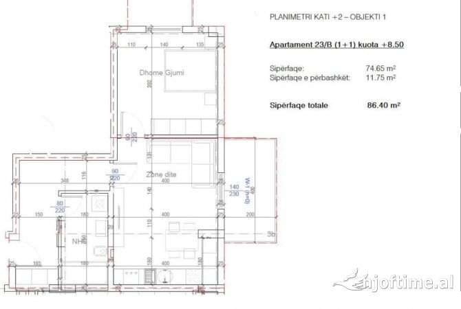 Shtepi ne shitje 1+1 ne Tirane - 123,300 Euro