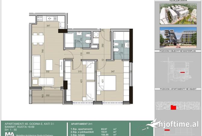 Shtepi ne shitje 2+1 ne Tirane - 115,478 Euro