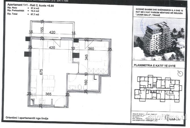Shtepi ne shitje 1+1 ne Tirane - 101,550 Euro