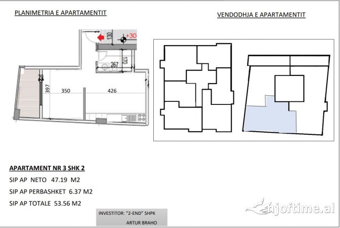 Shtepi ne shitje 1+1 ne Tirane - 77,662 Euro