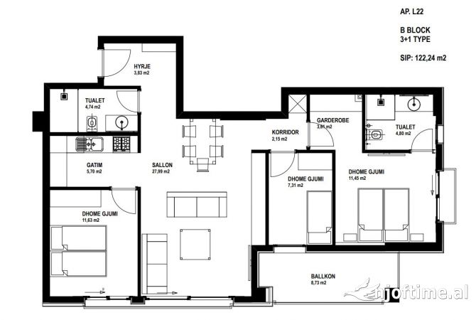 Shtepi ne shitje 3+1 ne Tirane - 220,000 Euro