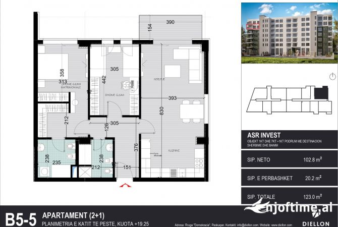 Shtepi ne shitje 2+1 ne Tirane - 123,000 Euro
