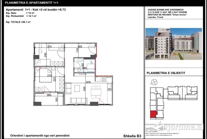 Shtepi ne shitje 2+1 ne Tirane - 145,400 Euro