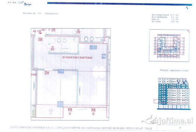 Shtepi ne shitje 1+1 ne Tirane - 203,000 Euro