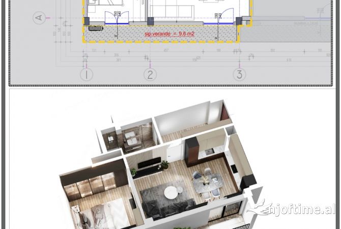 Shtepi ne shitje 1+1 ne Tirane - 76,635 Euro