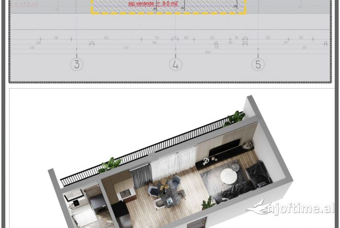 Shtepi ne shitje Garsoniere ne Tirane - 46,190 Euro