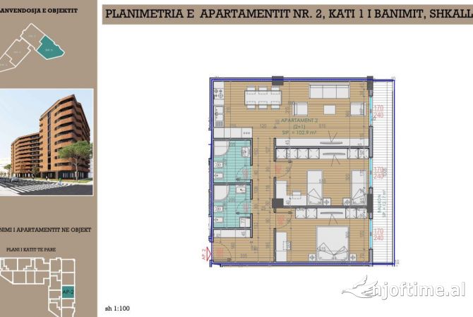 Shtepi ne shitje 2+1 ne Tirane - 230,000 Euro