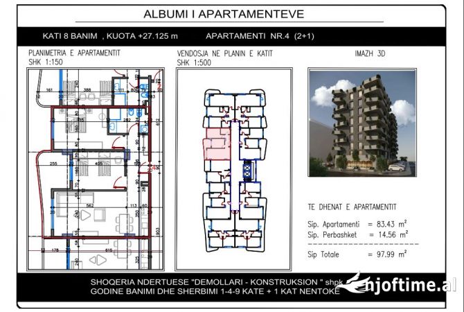 Shtepi ne shitje 2+1 ne Tirane - 83,291 Euro