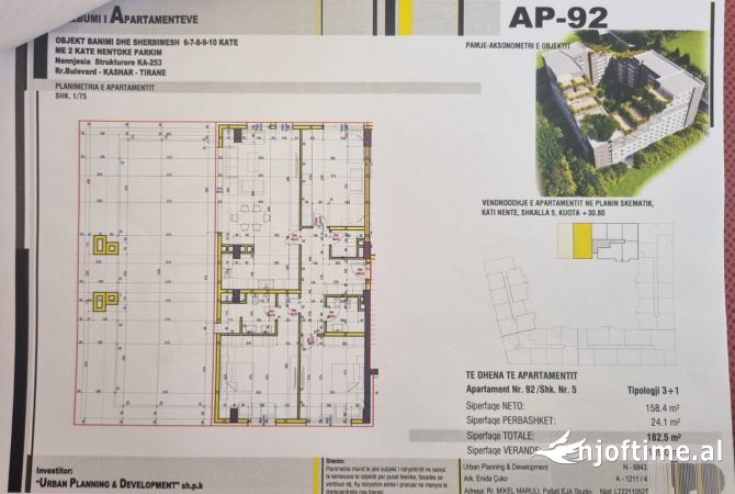 Shtepi ne shitje 3+1 ne Tirane - 255,500 Euro