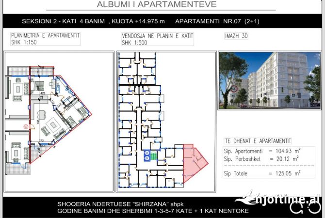 Shtepi ne shitje 2+1 ne Tirane - 141,000 Euro