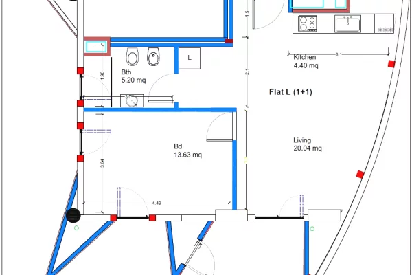 Shtepi me qera 1+1 ne Tirane - 1,000 Euro