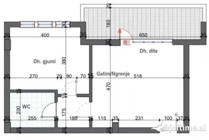 Shtepi ne shitje 1+1 ne Tirane - 133,400 Euro