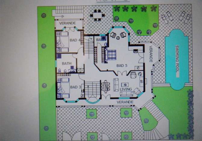 Shtepi ne shitje Vila Luksoze ne Tirane, 7+1, Mobilimi Pjeserisht e mobiluar, Pagesa 800,000  Euro.